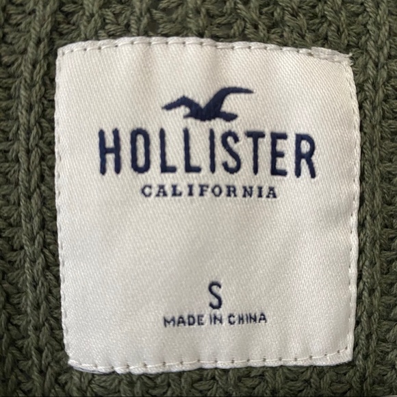 HOLLISTER ARMY GREEN KNIT SWEATER - Picture 5 of 6